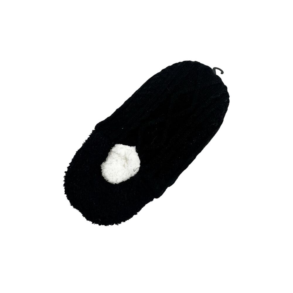 Northeast Outfitters Cozy Cabin Women's Diamond Knit Slippers S/M Black